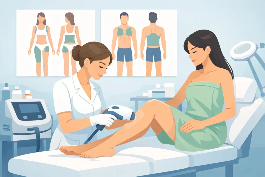 Beste laserontharing zones uitgelegd