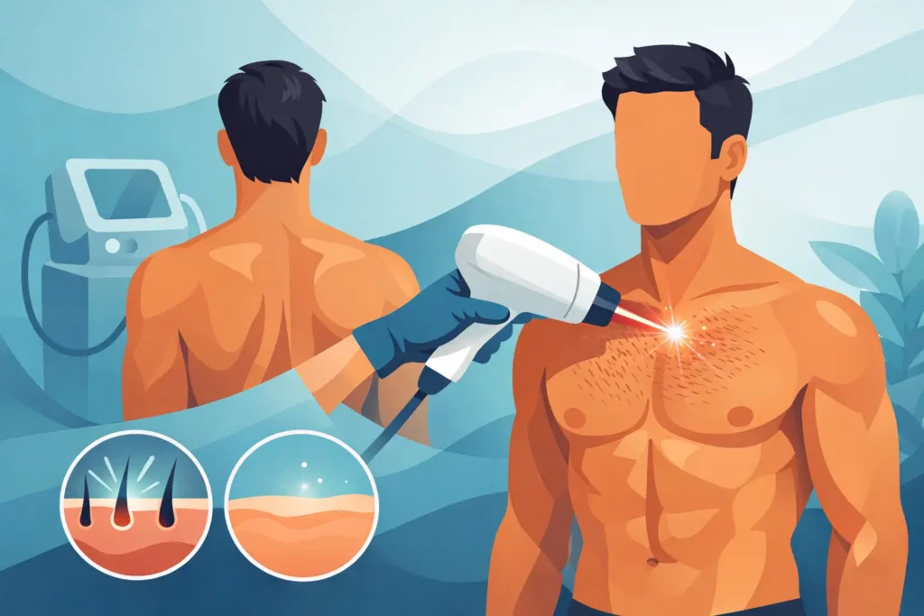 Laserontharing mannen rug borst: wat werkt?