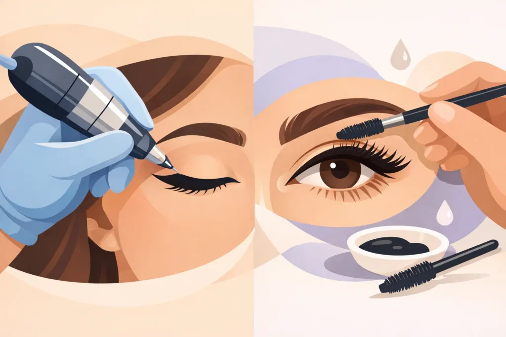PMU eyeliner of wimperverf voor jouw ogen